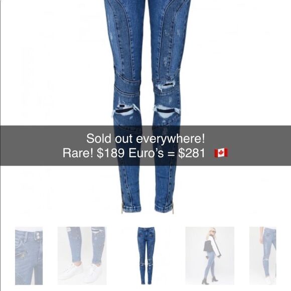 G HADID FOR TH ‘VENICE’ NWOT Distressed Capri JEANS. LIMITED RELEASE!! SIZE 26 - Picture 5 of 13